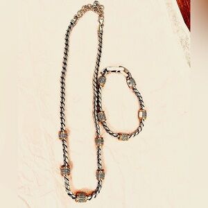 Brighton “Meridian” set Necklace 18” and bracelet 8.5”. In excellent condition